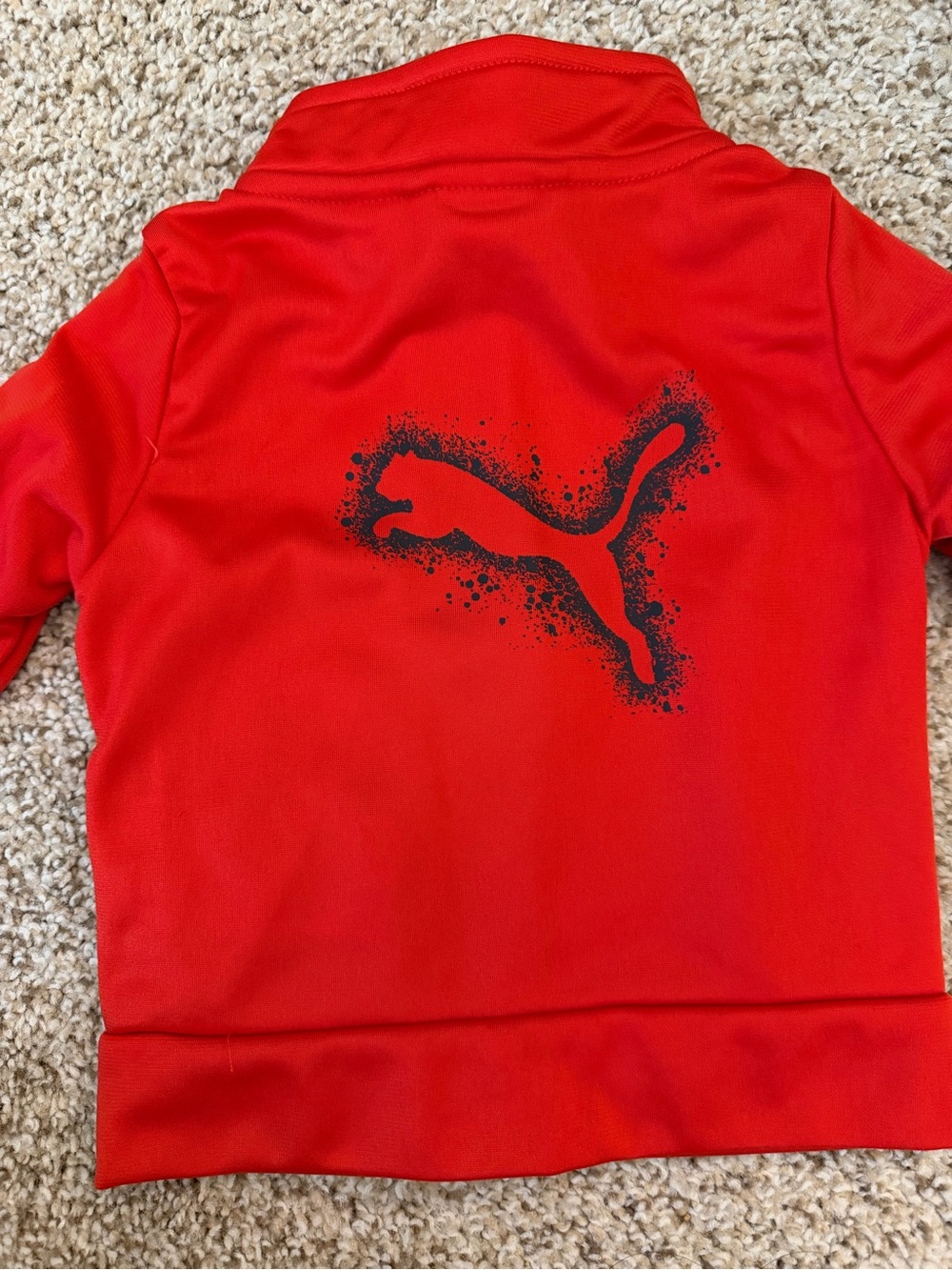Puma Kids Red Full-Zip Swim Rashguard - Picture 3 of 3